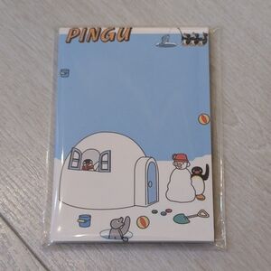Pingu Illustrated Notepad - Light Blue & White